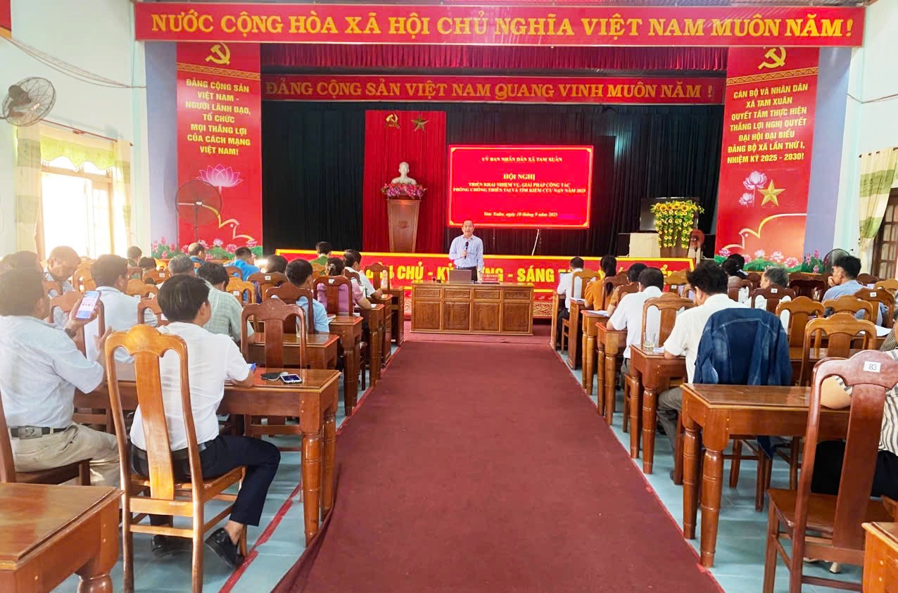 Xã Tam Xuân triển khai nhiệm vụ phòng chống thiên tai năm 2025