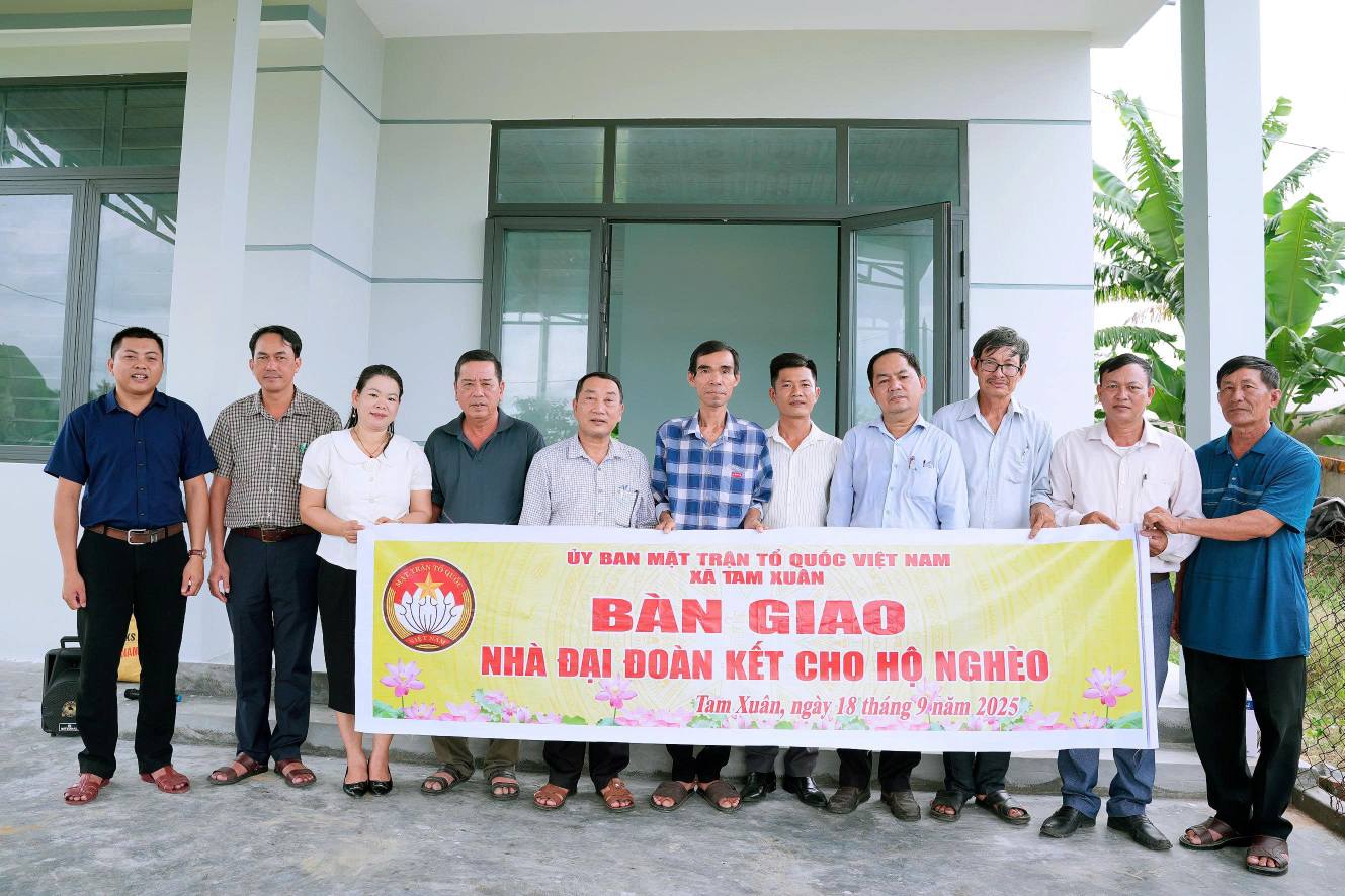Xã Tam Xuân xây dựng nhà Đại đoàn kết cho hộ nghèo