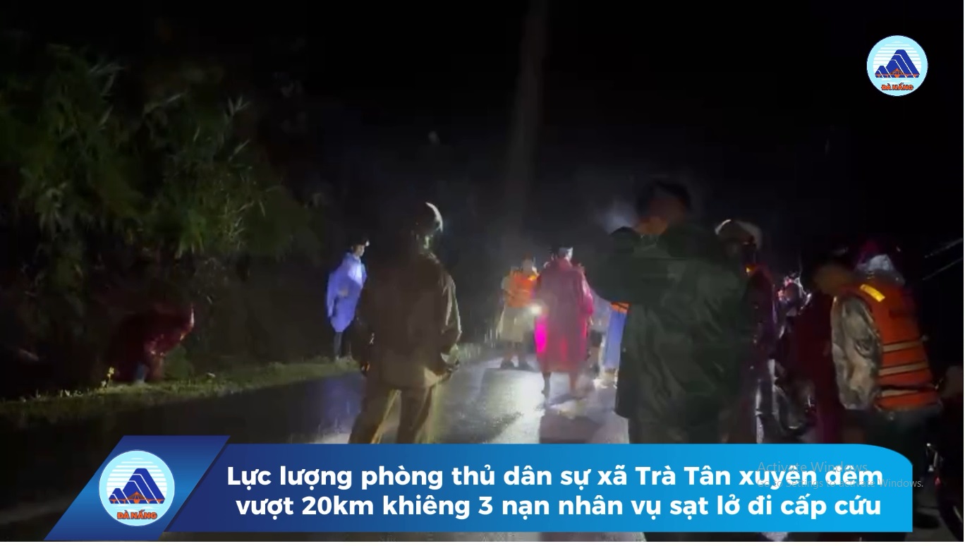 Video: Lực lượng Phòng thủ dân sự xã Trà Tân xuyên đêm vượt 20km khiêng 3 nạn nhân vụ sạt lở đi chuyển viện