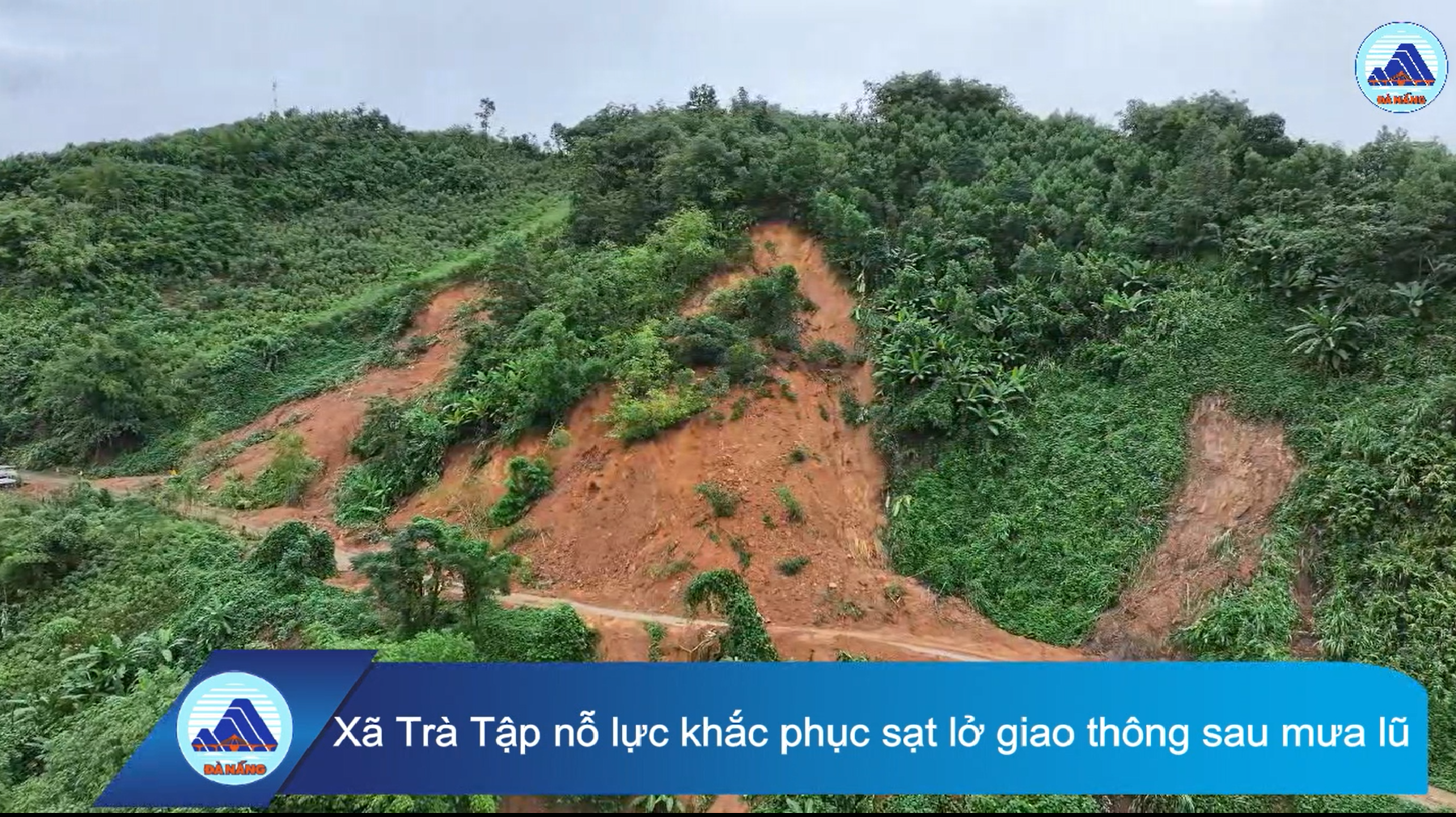 Video: Xã Trà Tập nỗ lực khắc phục sạt lở giao thông sau mưa lũ
