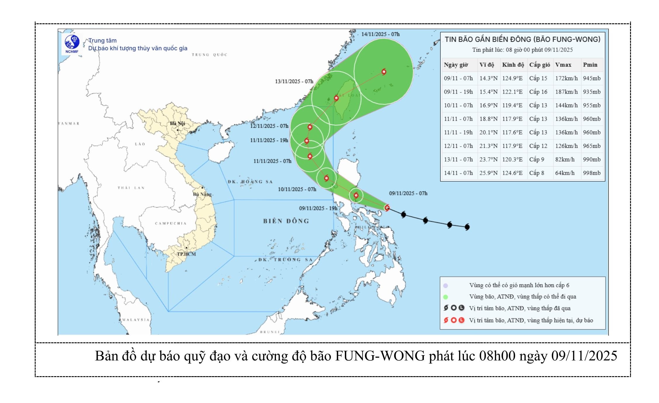 Chủ động ứng phó với bão gần Biển Đông (Cơn bão Fung-Wong)