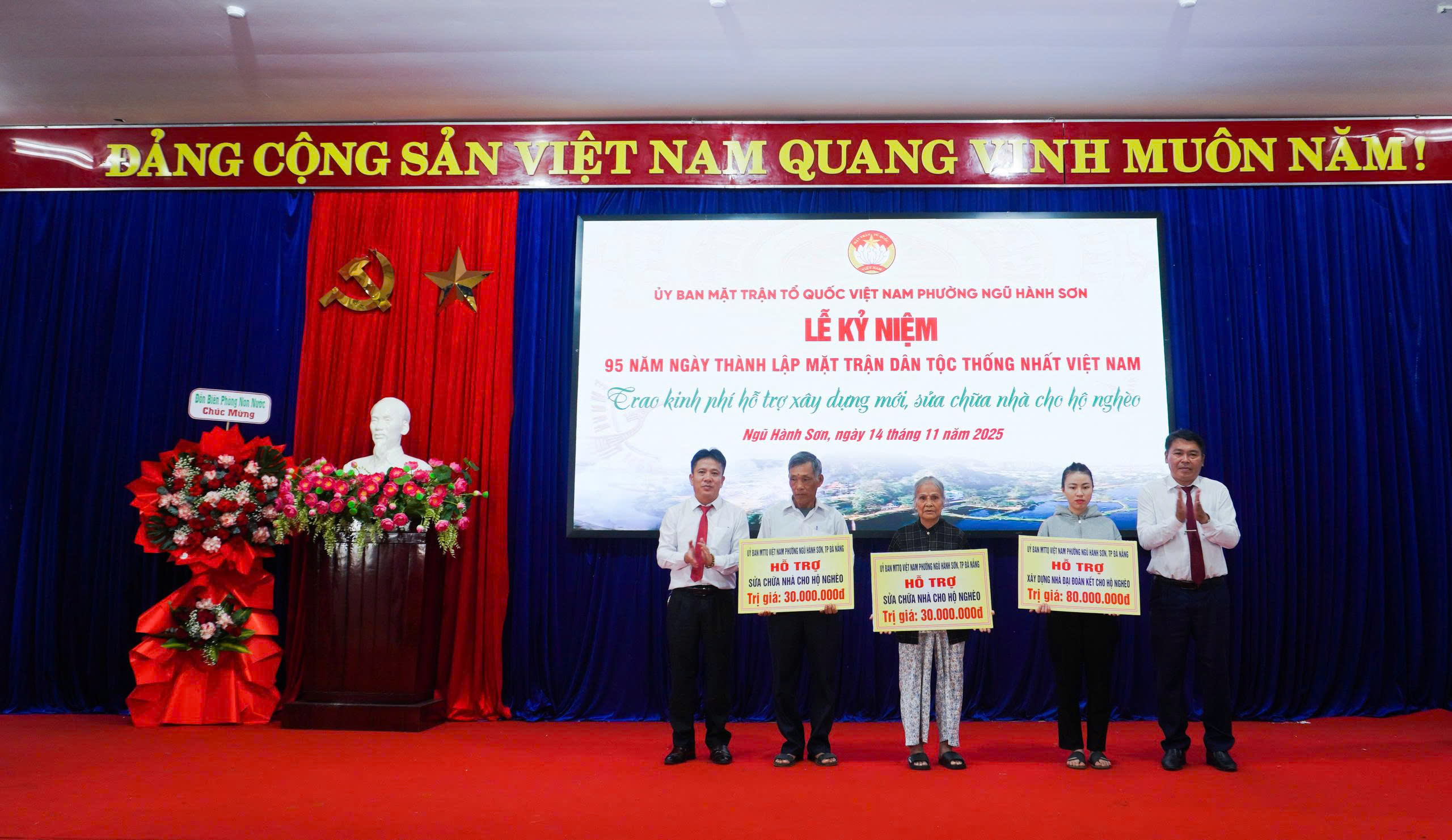 Mặt MTTQ Việt Nam phường Ngũ Hành Sơn vận động xây mới và sửa chữa 31 ngôi nhà đại đoàn kết