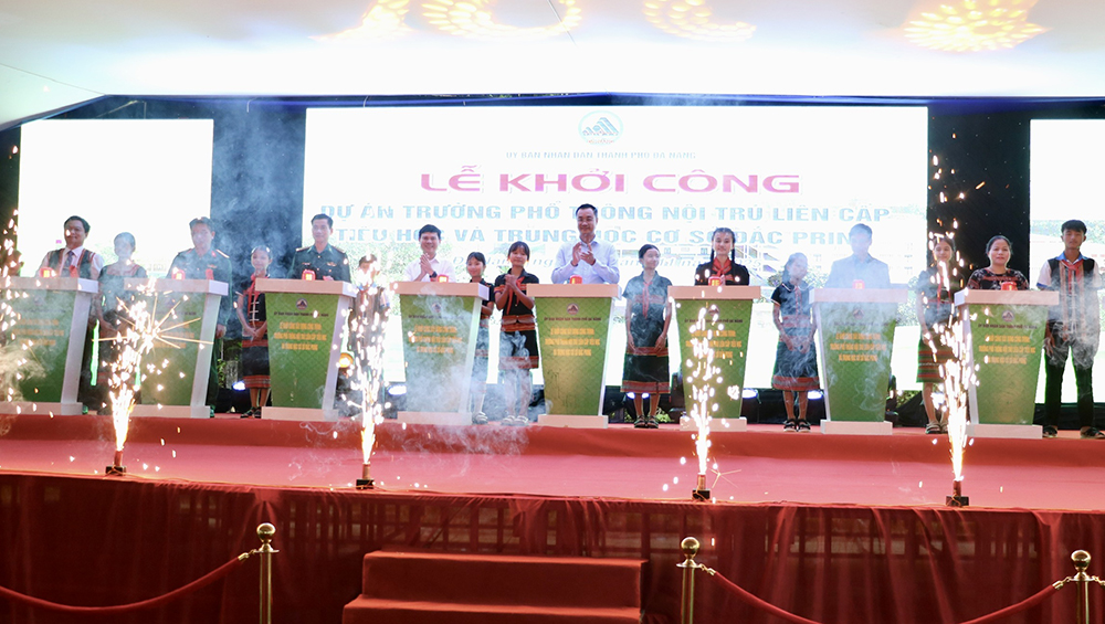 Đồng loạt khởi công 5 trường phổ thông nội trú liên cấp tại các xã biên giới