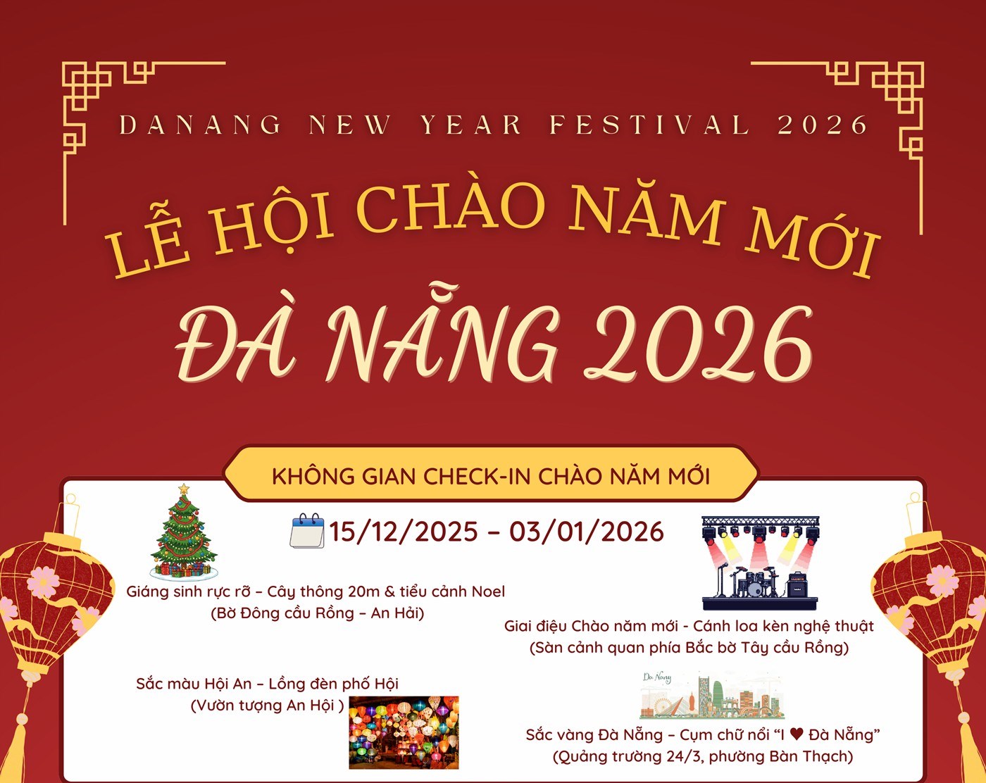 Chuỗi sự kiện hấp dẫn tại Lễ hội Chào năm mới Đà Nẵng 2026