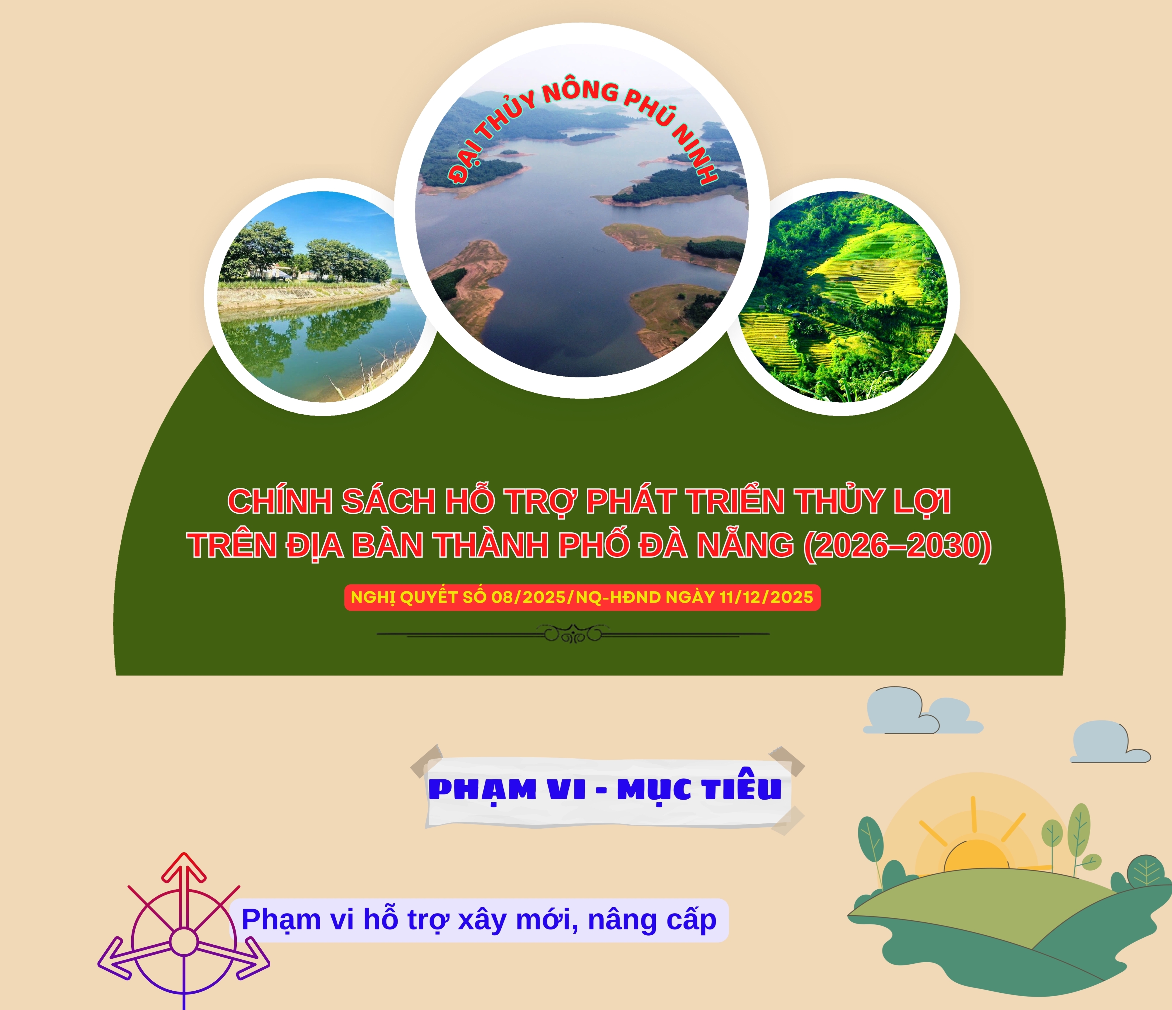 [Infographic] - Đà Nẵng ban hành chính sách hỗ trợ phát triển thủy lợi giai đoạn 2026 - 2030