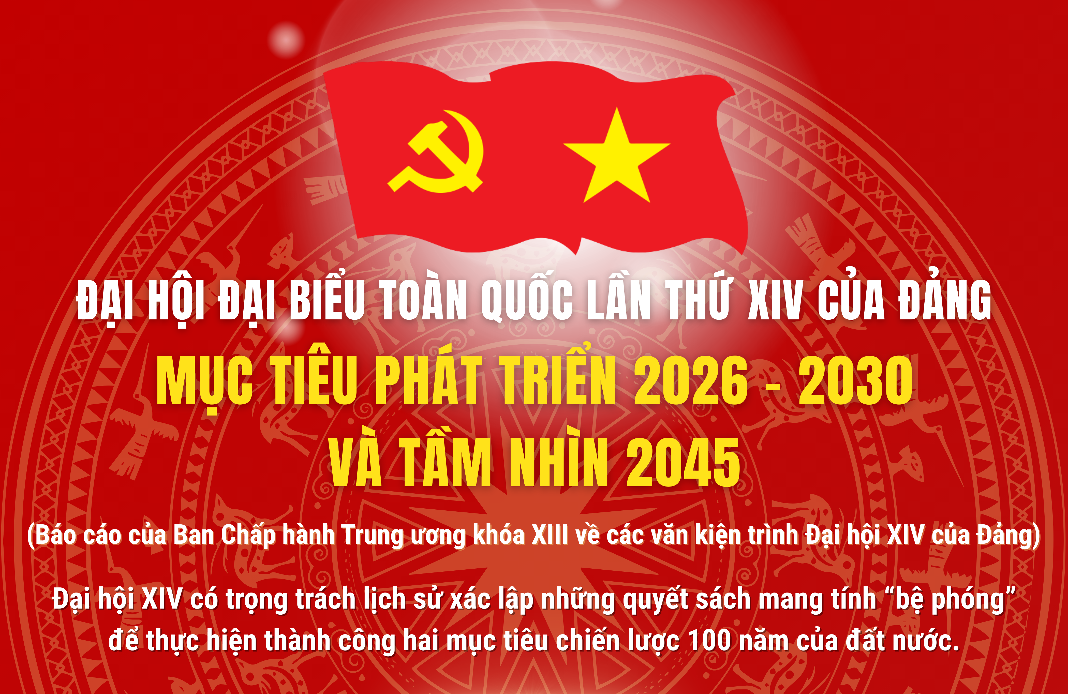 [Infographic] - Đại hội Đảng XIV: Mục tiêu phát triển 2026-2030 và tầm nhìn 2045