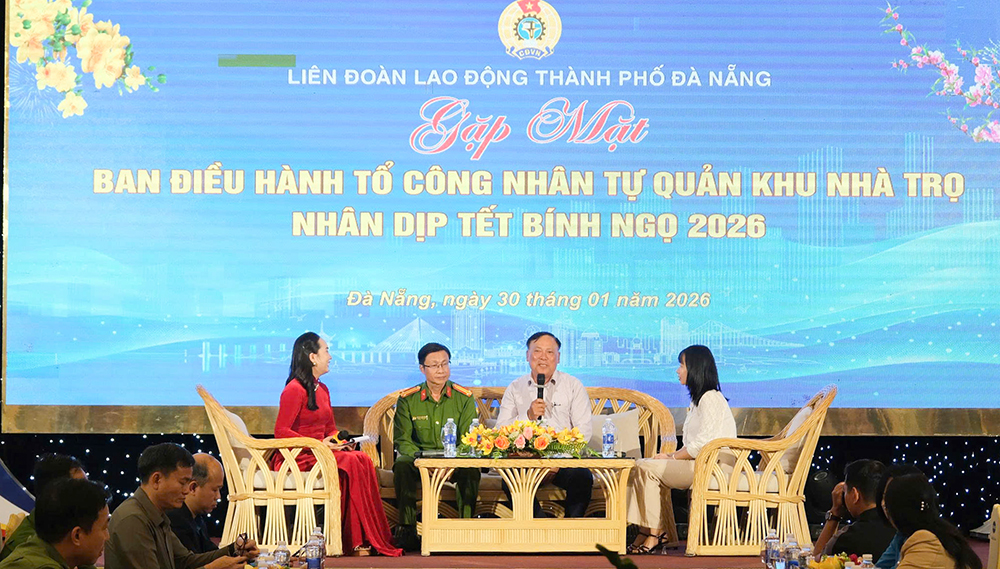 Liên đoàn Lao động thành phố gặp mặt Ban điều hành tổ công nhân tự quản khu nhà trọ