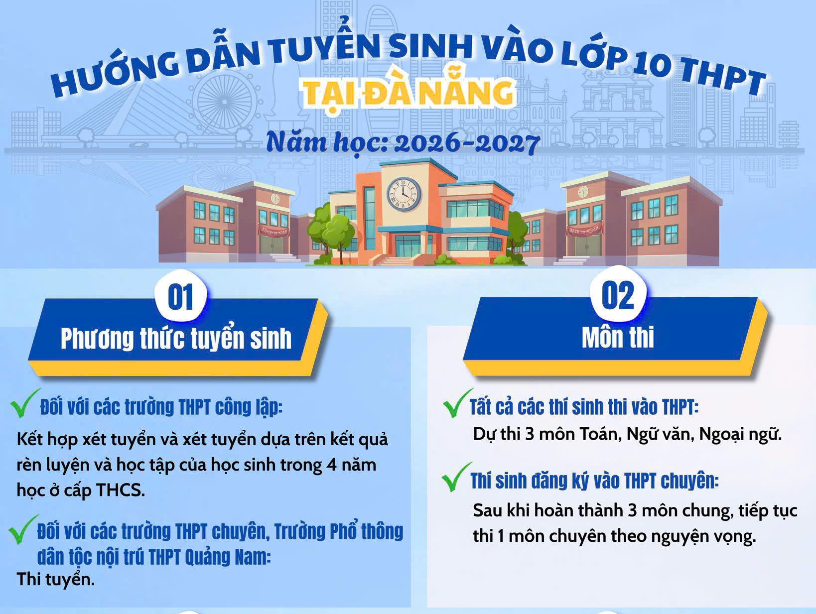 [Infographic]: Hướng dẫn tuyển sinh vào lớp 10 THPT năm học 2026 - 2027