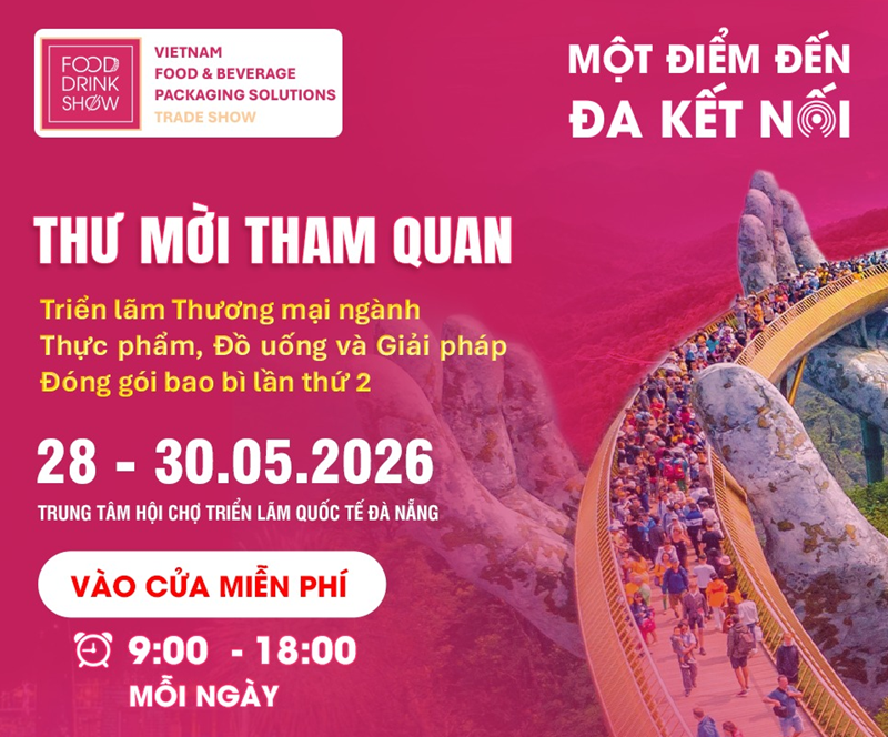 Từ ngày 28 đến 30-5-2026: Food & Drink Show Đà Nẵng 2026