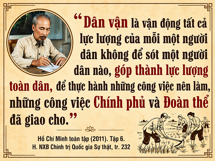 Hiểu thấu, làm đúng công tác dân vận theo lời dặn Chủ tịch Hồ Chí Minh