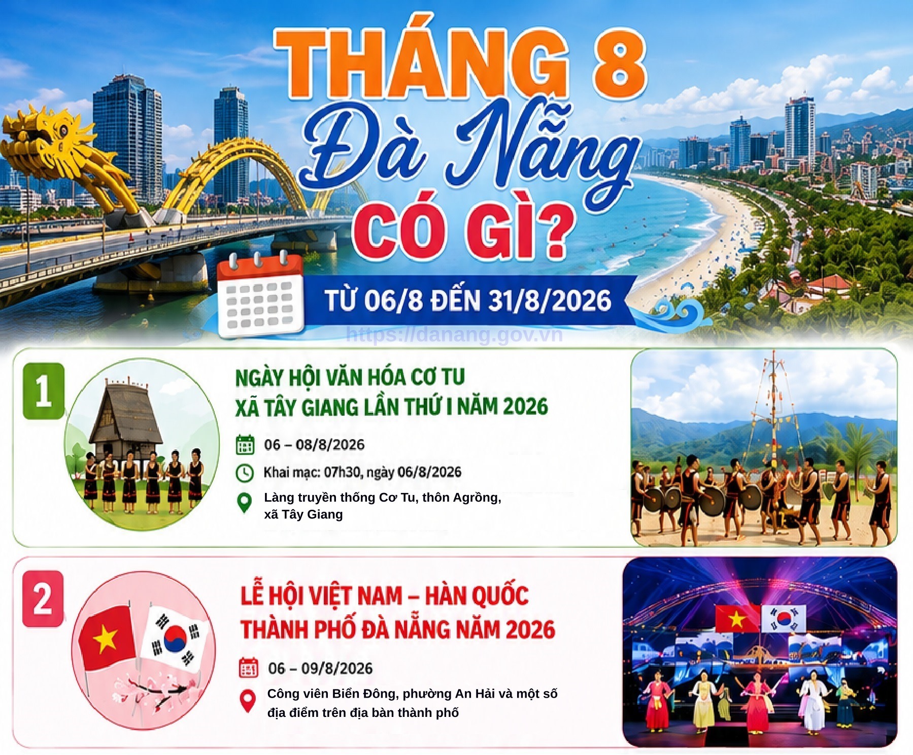 [Infographic] - Nhiều lễ hội, sự kiện diễn ra trong tháng 8 - 2026