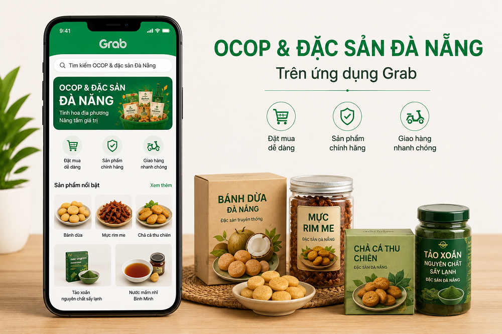 Đưa sản phẩm OCOP và đặc sản Đà Nẵng lên ứng dụng đặt xe thông minh