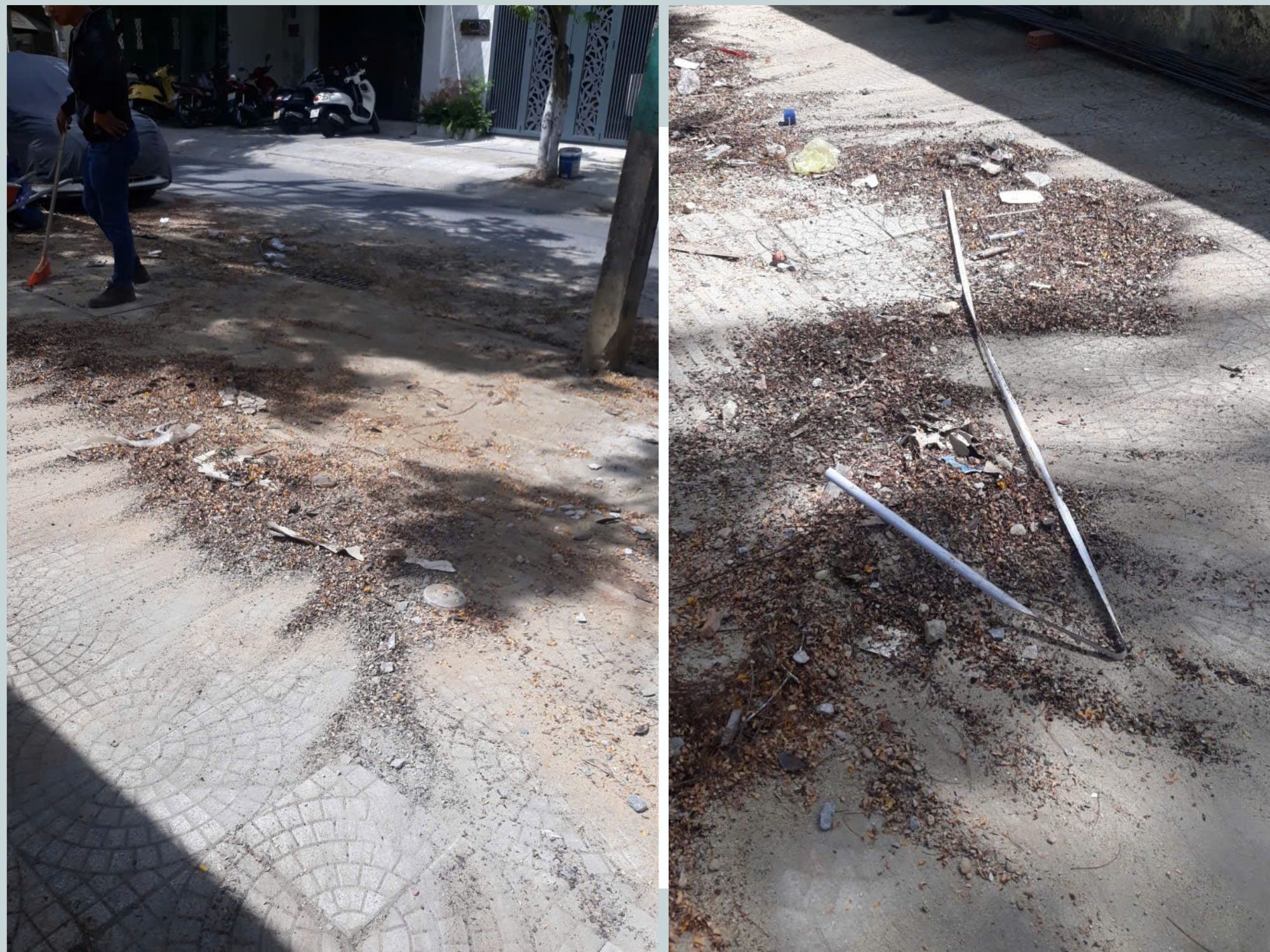 Thanh Khê xử lý vật liệu xây dựng lấn chiếm vỉa hè