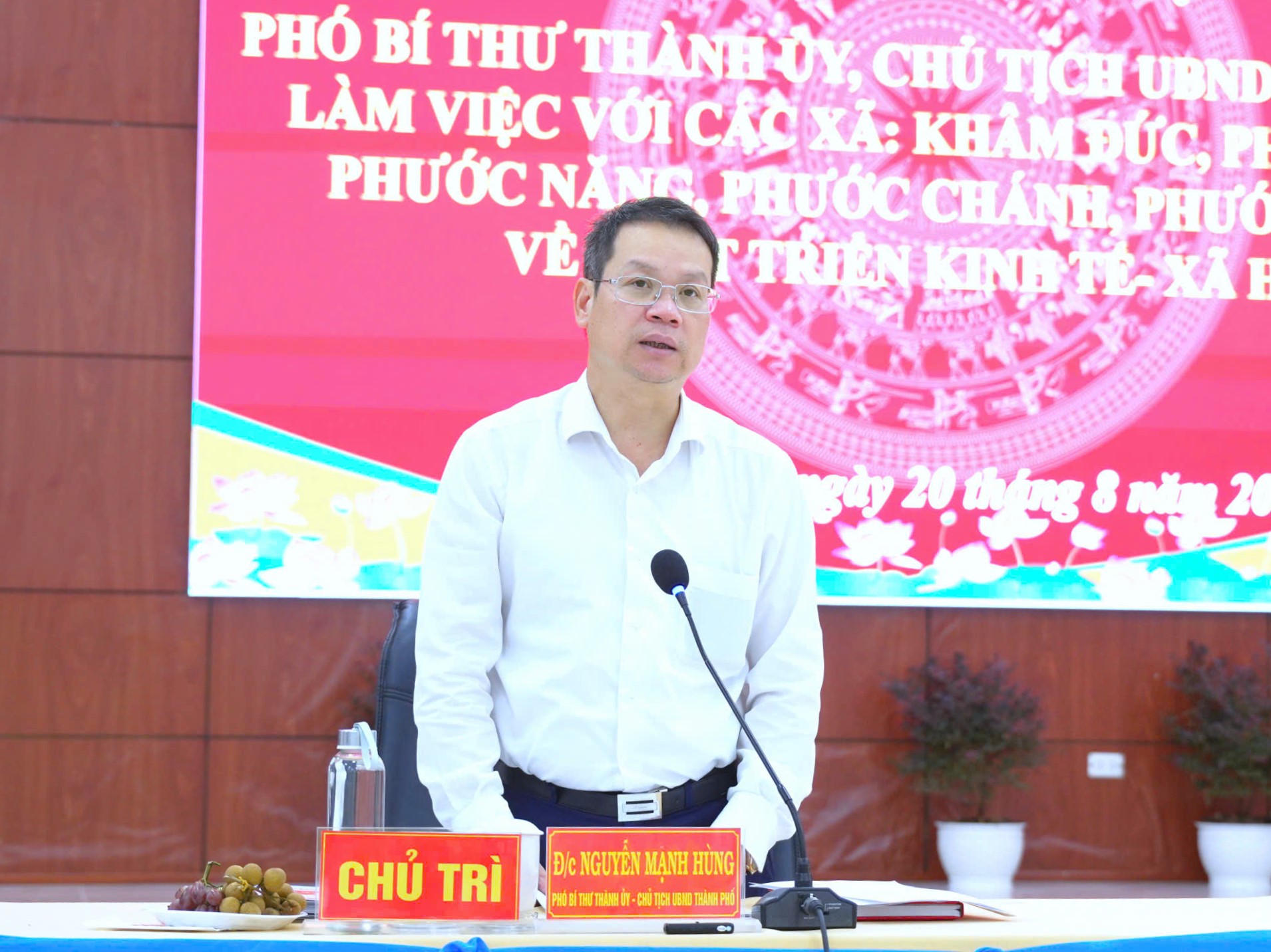 Chủ tịch UBND thành phố Nguyễn Mạnh Hùng làm việc với các xã khu vực Phước Sơn