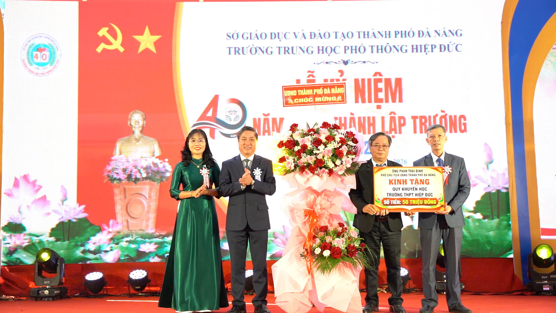 Trường THPT Hiệp Đức kỷ niệm 40 năm thành lập, xây dựng và phát triển