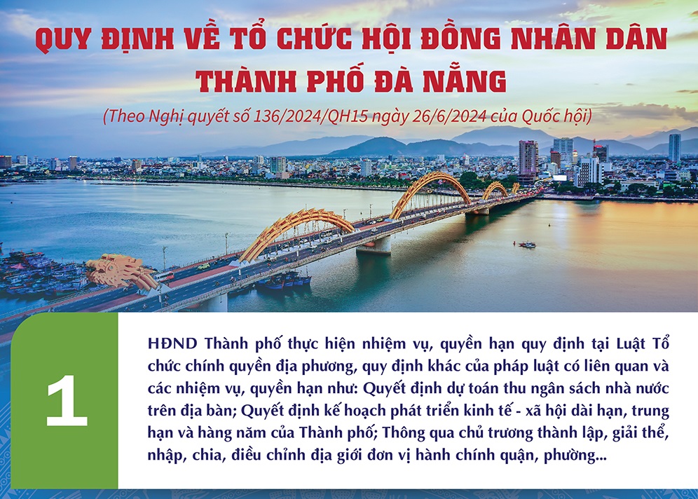  [Infographic]: Quy định về tổ chức Hội đồng nhân dân thành phố Đà Nẵng 